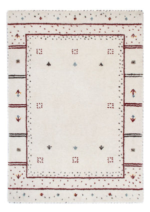 Gabbeh Tapijt - Loribaft Softy - 90 x 60 cm - lichtgrijs