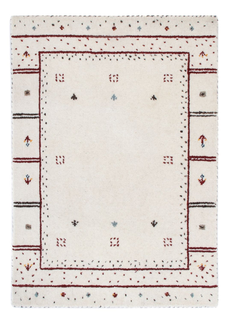 Gabbeh Tapijt - Loribaft Softy - 90 x 60 cm - lichtgrijs