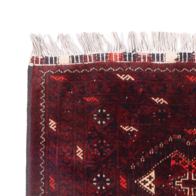 Loper Afghaans tapijt - 293 x 78 cm - rood