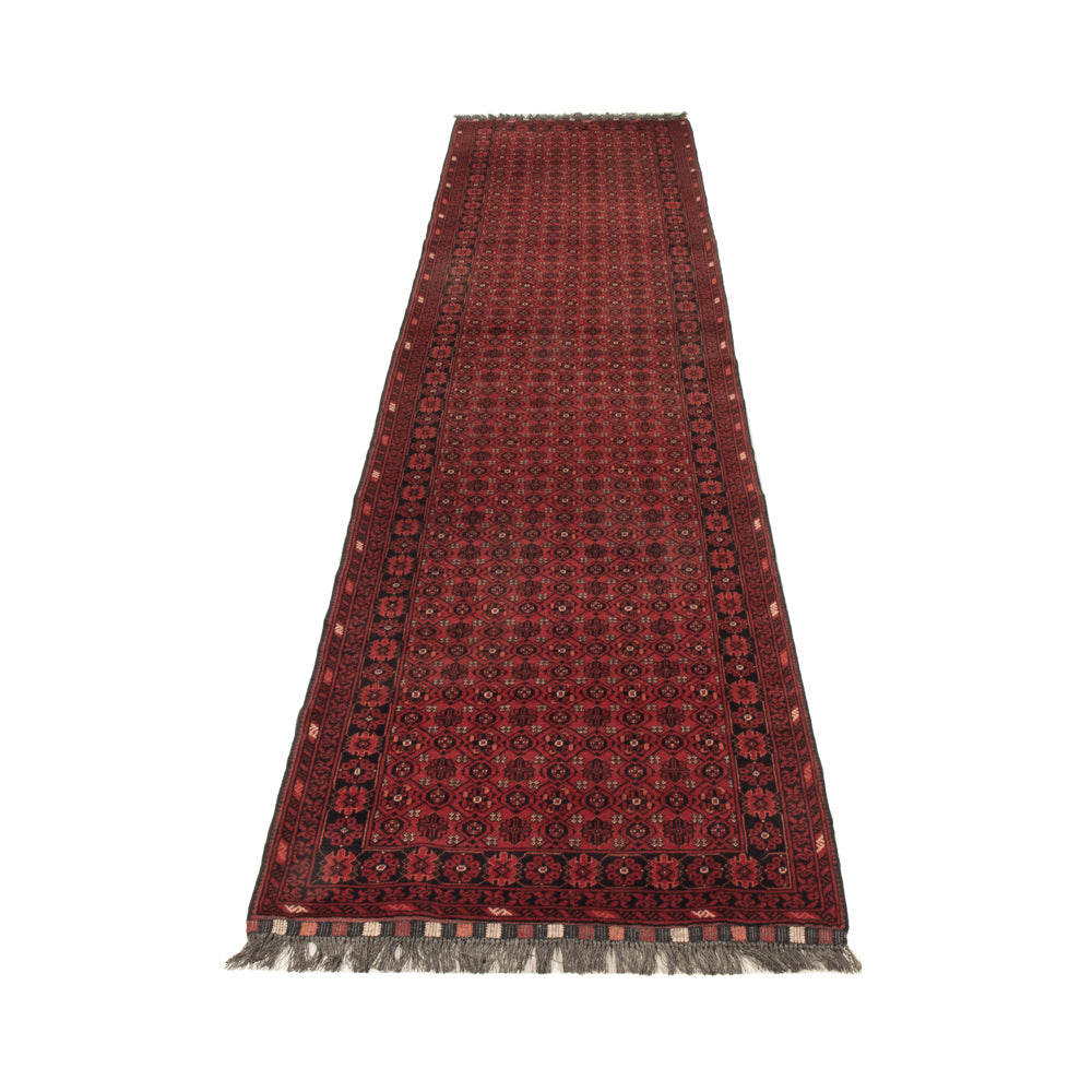 Loper Afghaans tapijt - Bukhara - 332 x 76 cm - rood