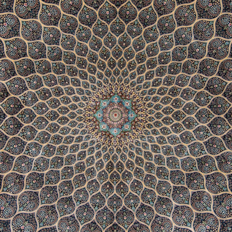 Perzisch tapijt - Ghom - 300 x 200 cm - donkerblauw