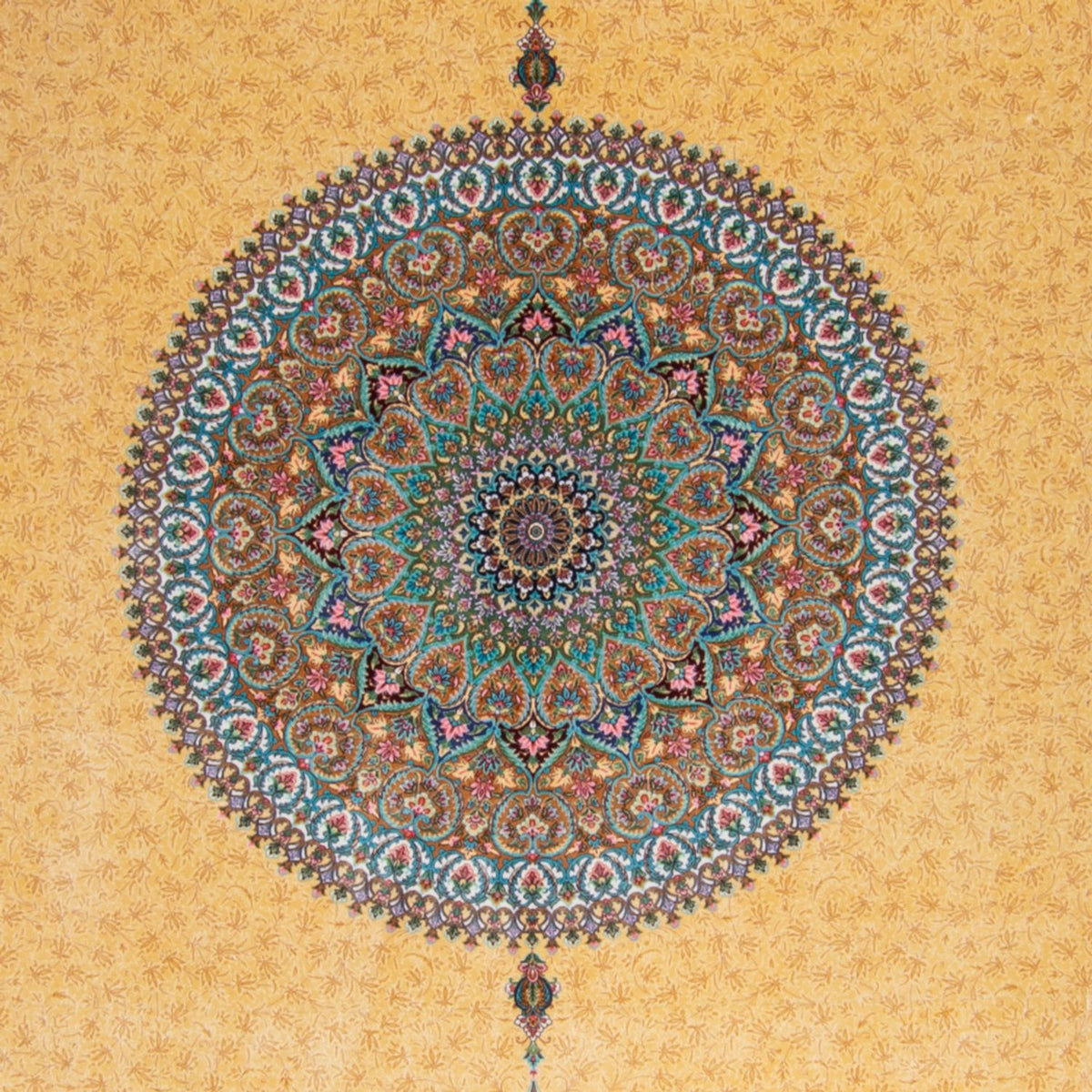 Perzisch tapijt - Ghom - 300 x 200 cm - goud