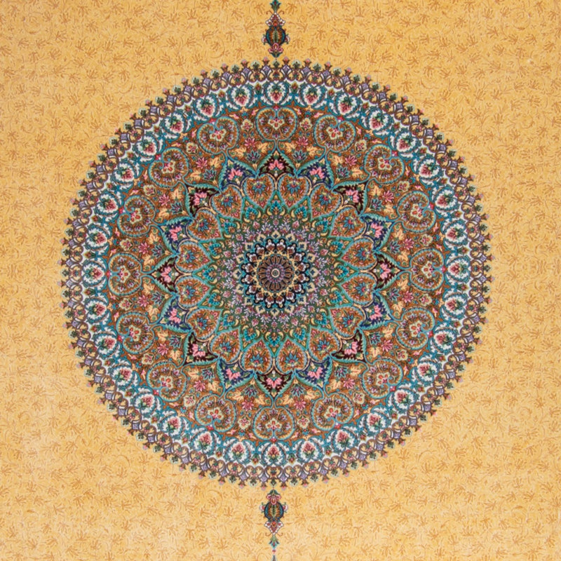 Perzisch tapijt - Ghom - 300 x 200 cm - goud