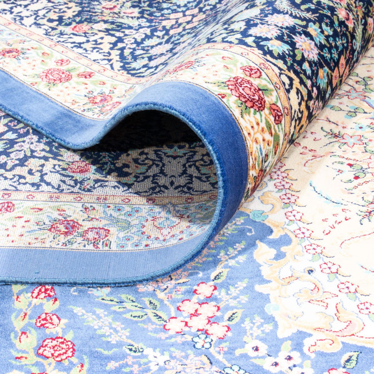 Perzisch tapijt - Ghom - 300 x 200 cm - blauw