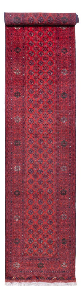 Loper Afghaans tapijt - Bukhara - 479 x 89 cm - rood