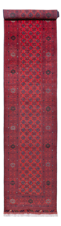 Loper Afghaans tapijt - Bukhara - 479 x 89 cm - rood