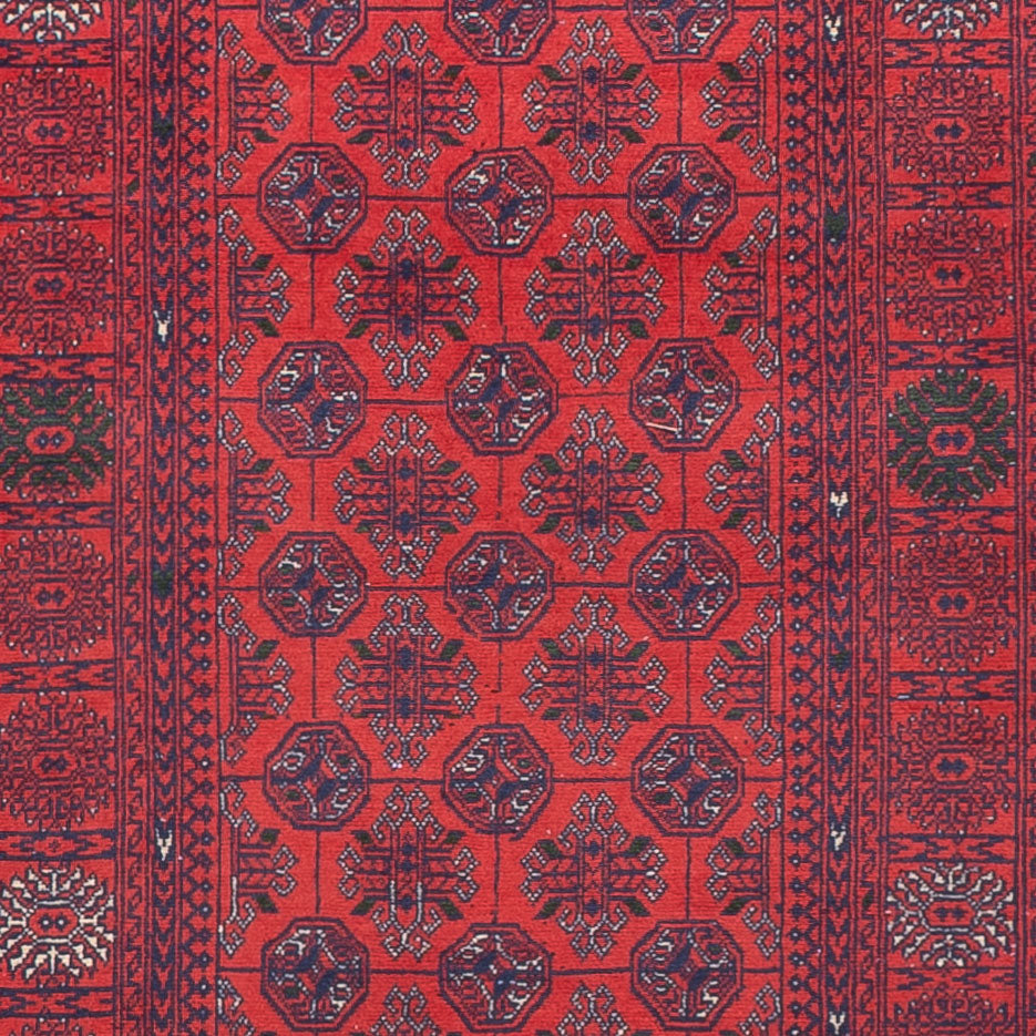 Loper Afghaans tapijt - Bukhara - 479 x 89 cm - rood