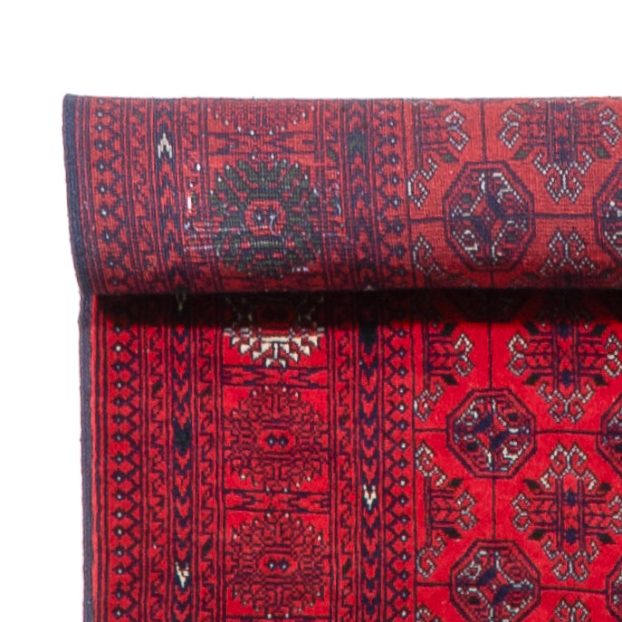 Loper Afghaans tapijt - Bukhara - 479 x 89 cm - rood