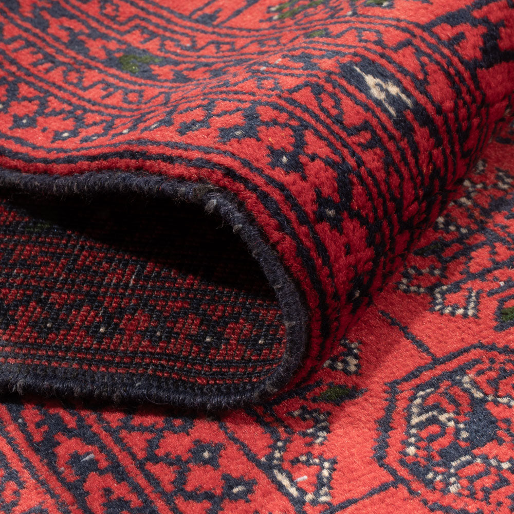 Loper Afghaans tapijt - Bukhara - 479 x 89 cm - rood