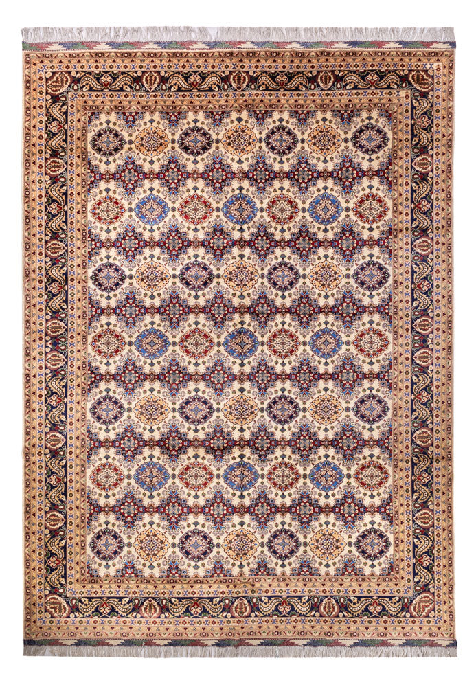 Afghaans tapijt - 406 x 295 cm - licht beige