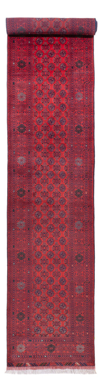 Loper Afghaans tapijt - Bukhara - 479 x 89 cm - rood