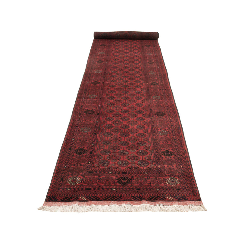 Loper Afghaans tapijt - Bukhara - 479 x 89 cm - rood