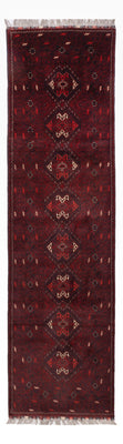 Loper Afghaans tapijt - 295 x 79 cm - rood