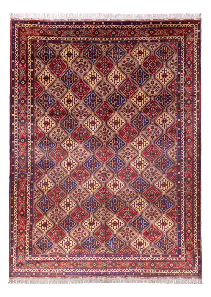 Afghaans tapijt - 410 x 300 cm - donker beige