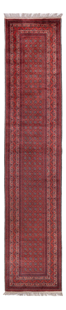 Loper Afghaans tapijt - Bukhara - 376 x 75 cm - rood