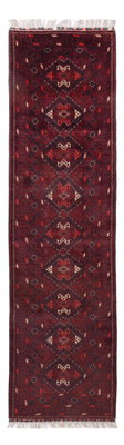 Loper Afghaans tapijt - 300 x 79 cm - rood
