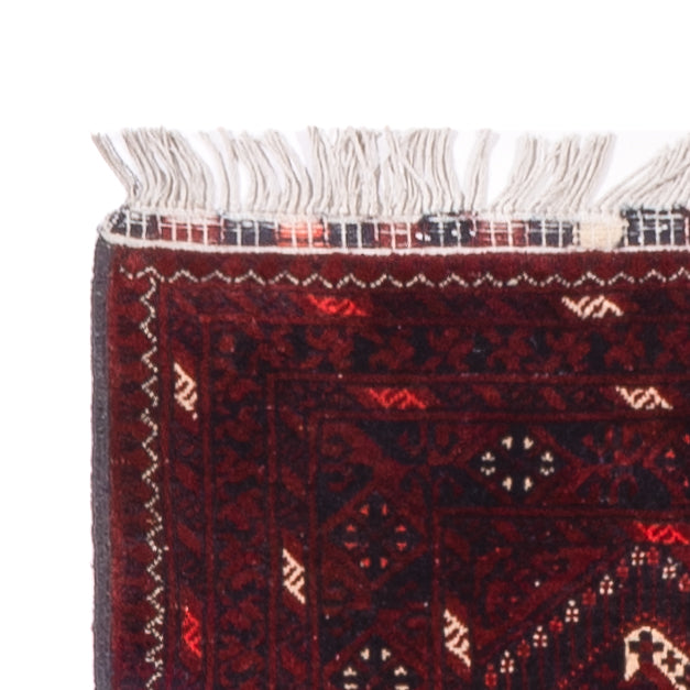 Loper Afghaans tapijt - 300 x 79 cm - rood