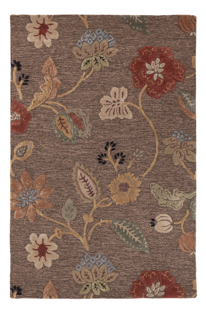 Wollteppich - 185 x 120 cm - silber