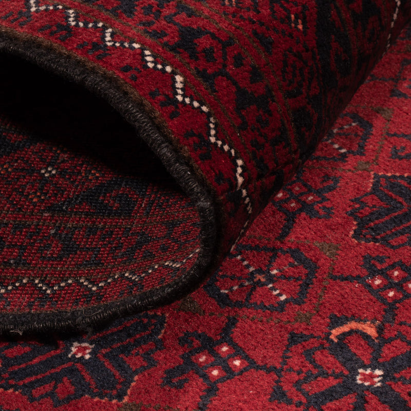 Loper Afghaans tapijt - 384 x 84 cm - rood