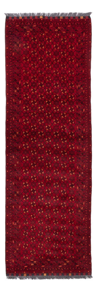 Loper Afghaans tapijt - 277 x 89 cm - rood