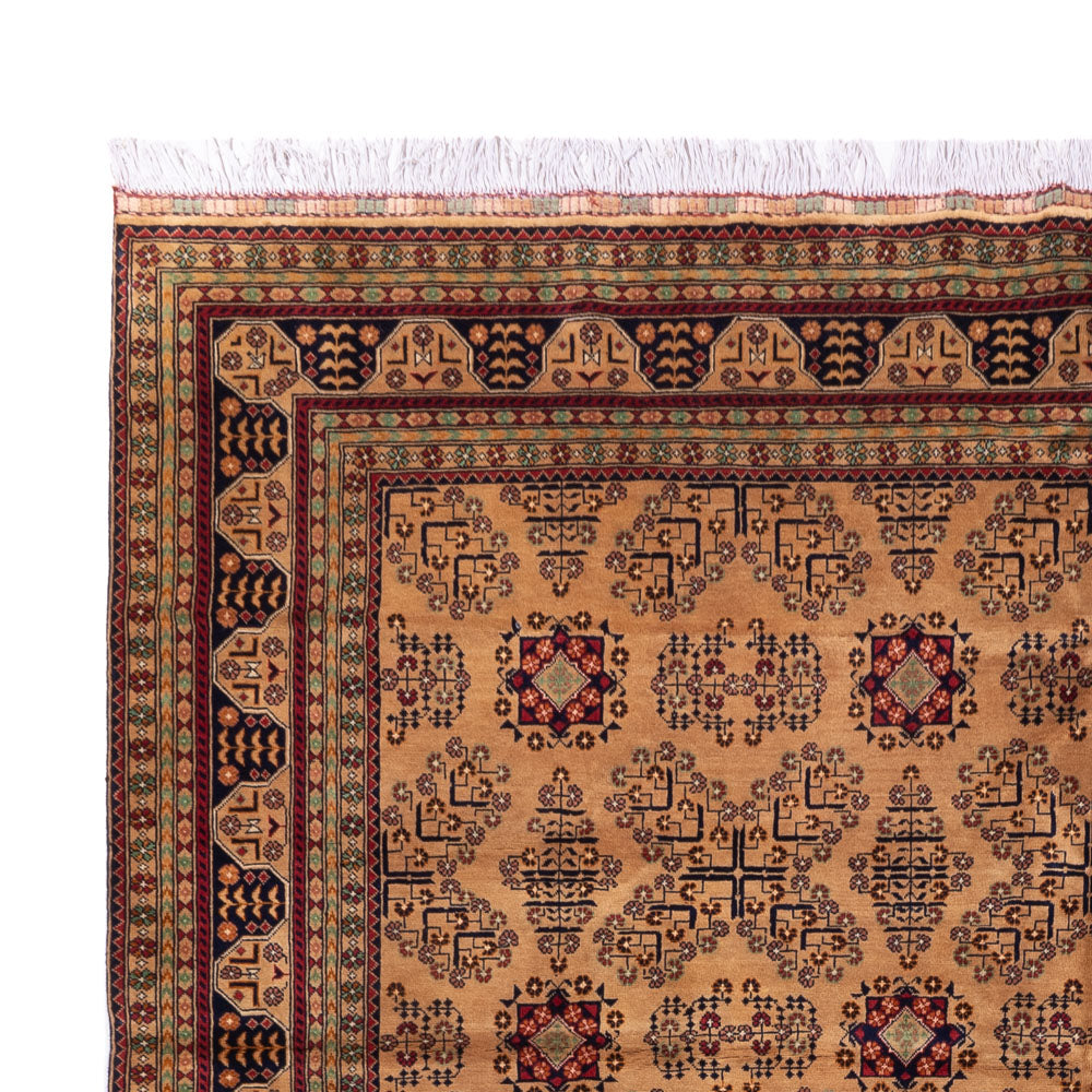 Afghaans tapijt - 390 x 290 cm - donker beige