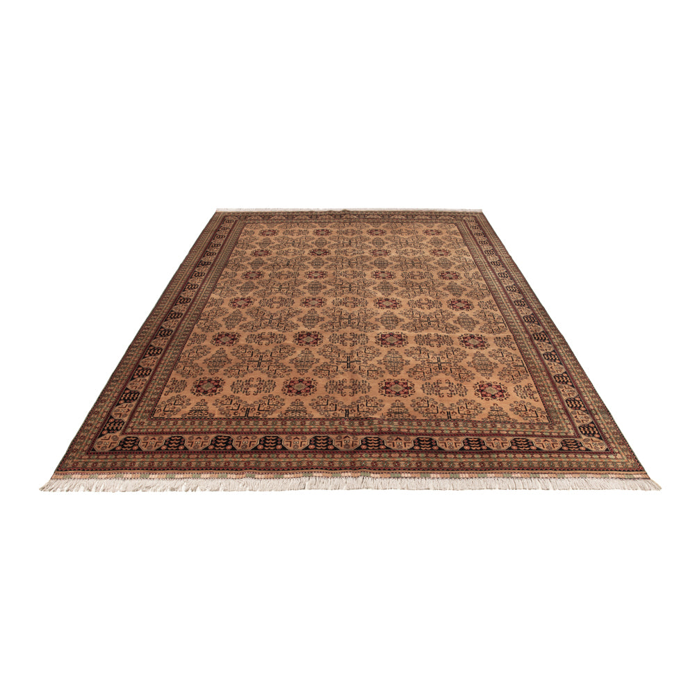 Afghaans tapijt - 390 x 290 cm - donker beige