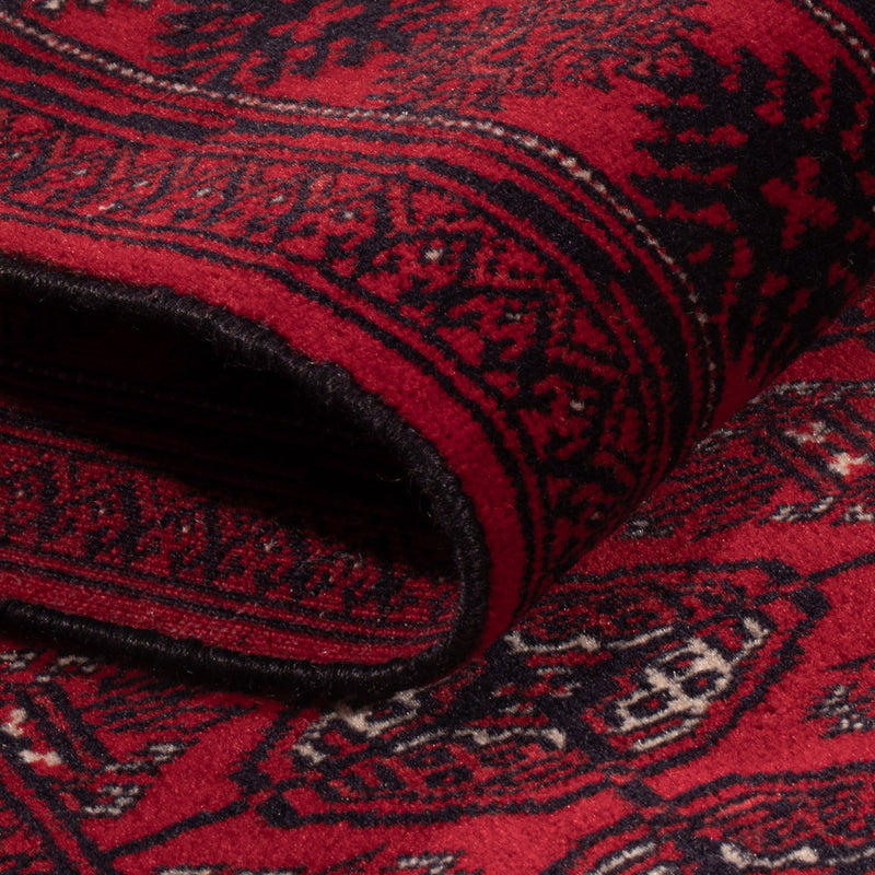 Loper Turkaman tapijt - 396 x 87 cm - rood