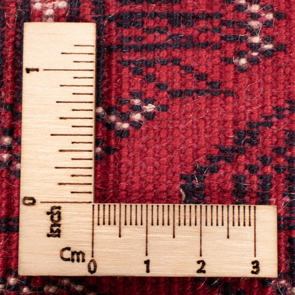 Loper Turkaman tapijt - 396 x 87 cm - rood