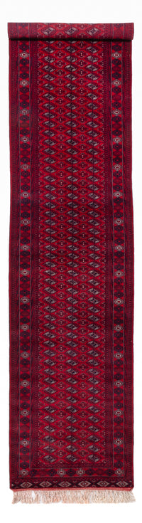 Loper Afghaans tapijt - Bukhara - 397 x 86 cm - rood