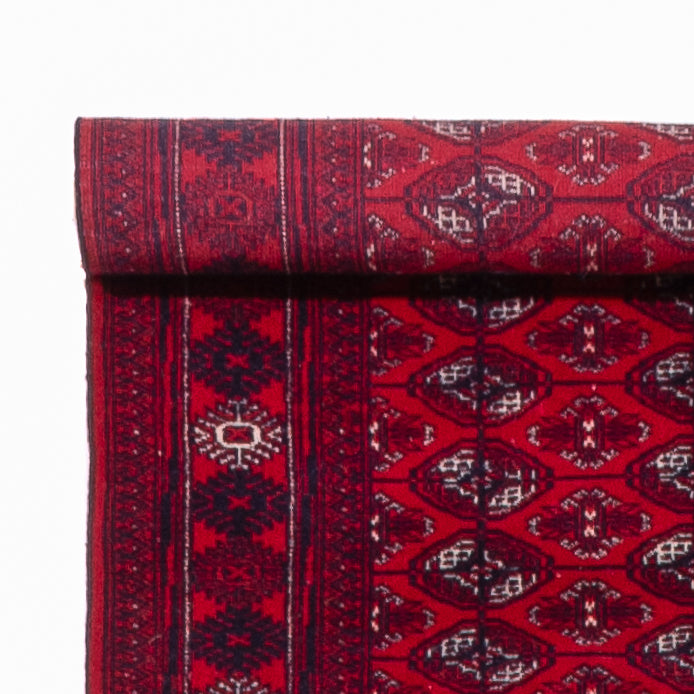 Loper Afghaans tapijt - Bukhara - 397 x 86 cm - rood