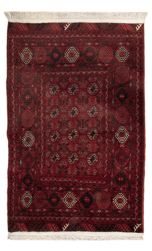 Afghaans tapijt - 119 x 77 cm - donkerrood