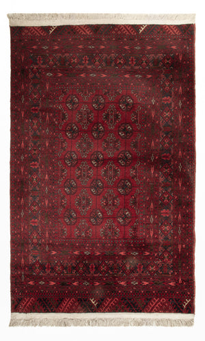 Afghaans tapijt - 118 x 57 cm - donkerrood