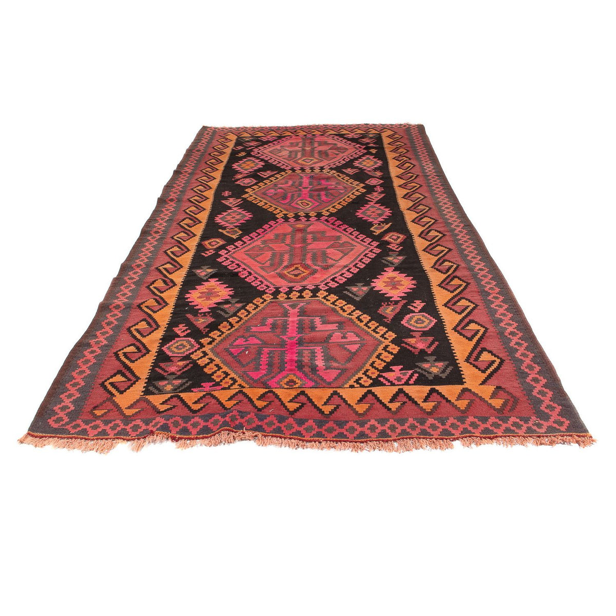 Loper Kelim tapijt - Oud - 330 x 160 cm - veelkleurig