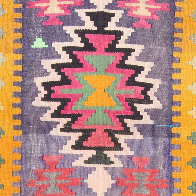 Loper Kelim tapijt - Oud - 360 x 147 cm - veelkleurig