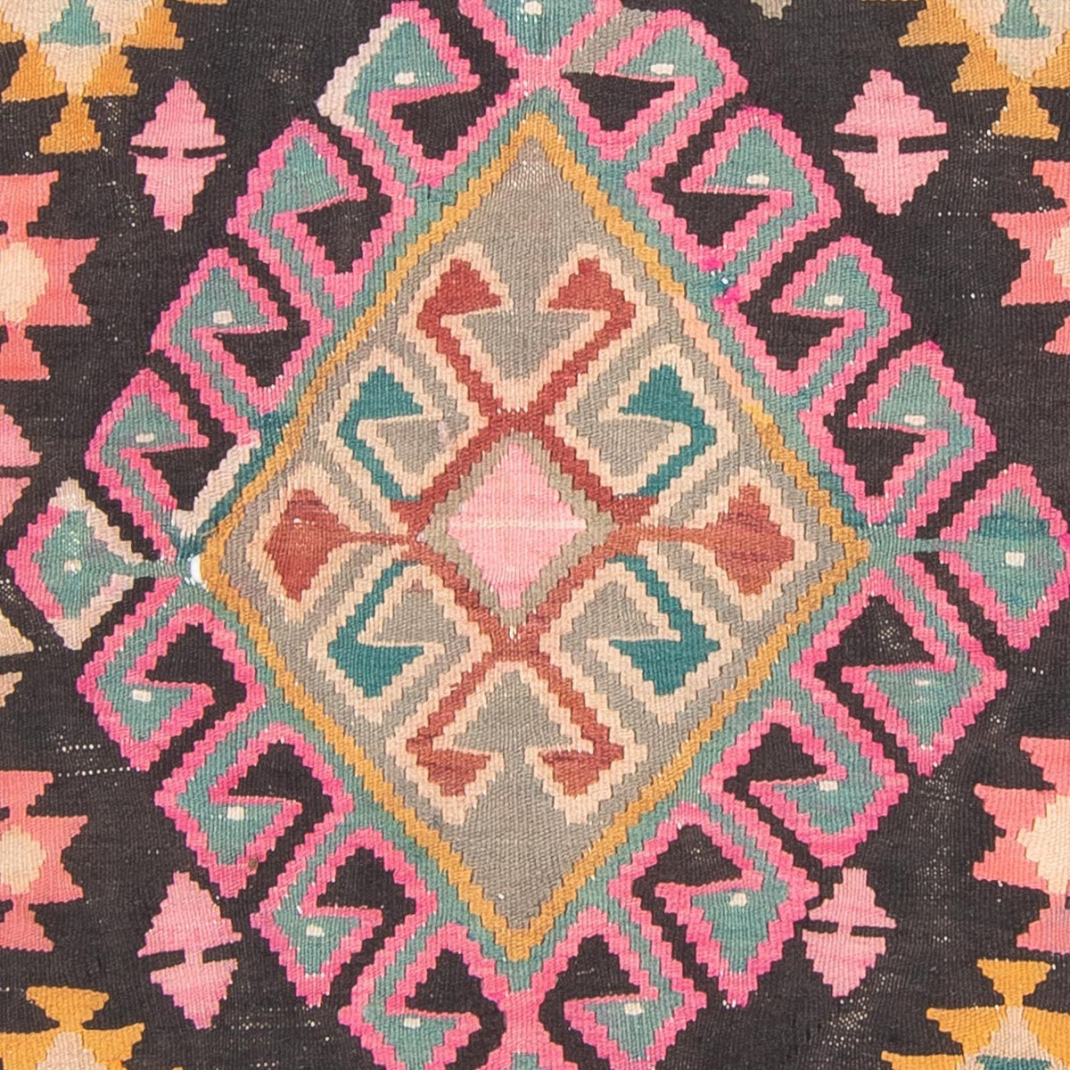 Loper Kelim tapijt - Oud - 347 x 150 cm - veelkleurig