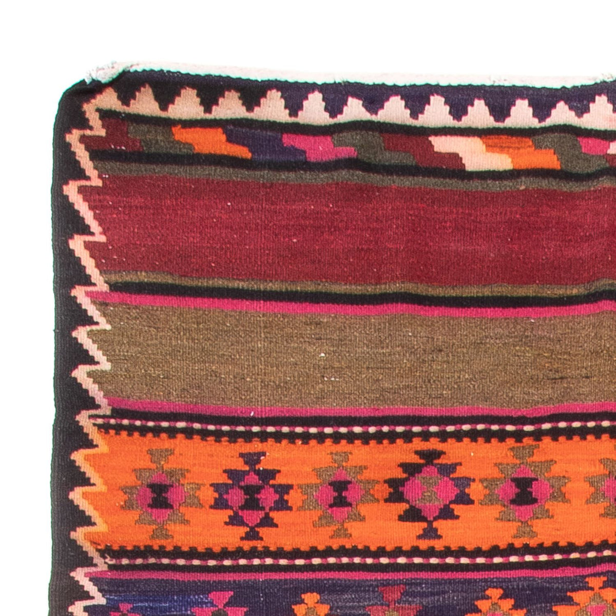 Loper Kelim tapijt - Oud - 395 x 160 cm - veelkleurig