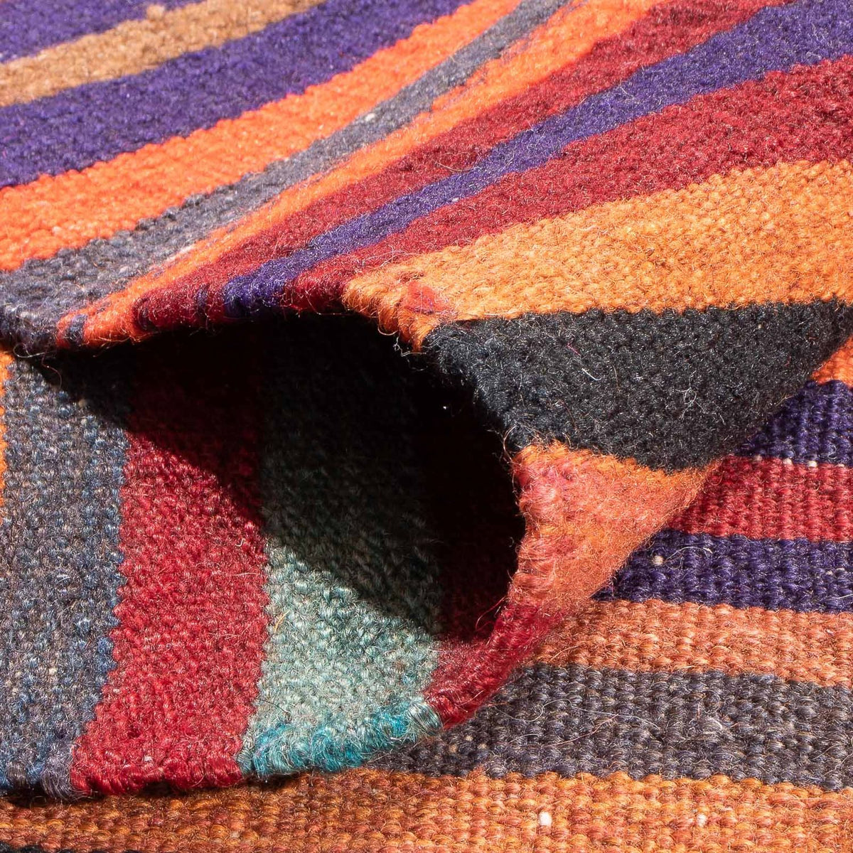 Loper Kelim tapijt - Oud - 300 x 122 cm - veelkleurig