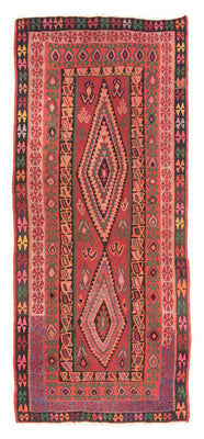 Loper Kelim tapijt - Oud - 355 x 150 cm - veelkleurig