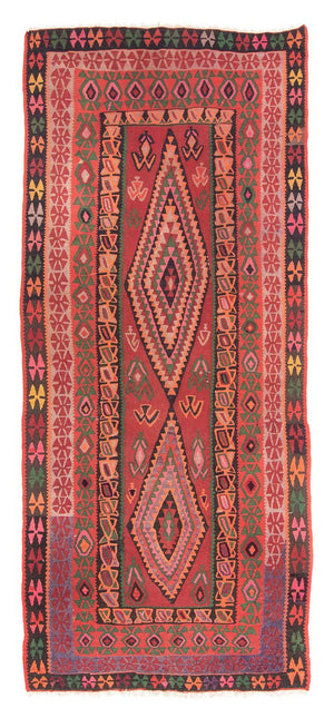 Loper Kelim tapijt - Oud - 355 x 150 cm - veelkleurig