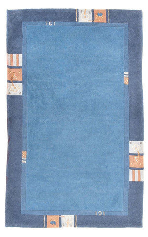 Nepal tapijt - 160 x 90 cm - blauw