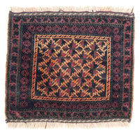 Baluch tapijt vierkant  - 70 x 60 cm - veelkleurig