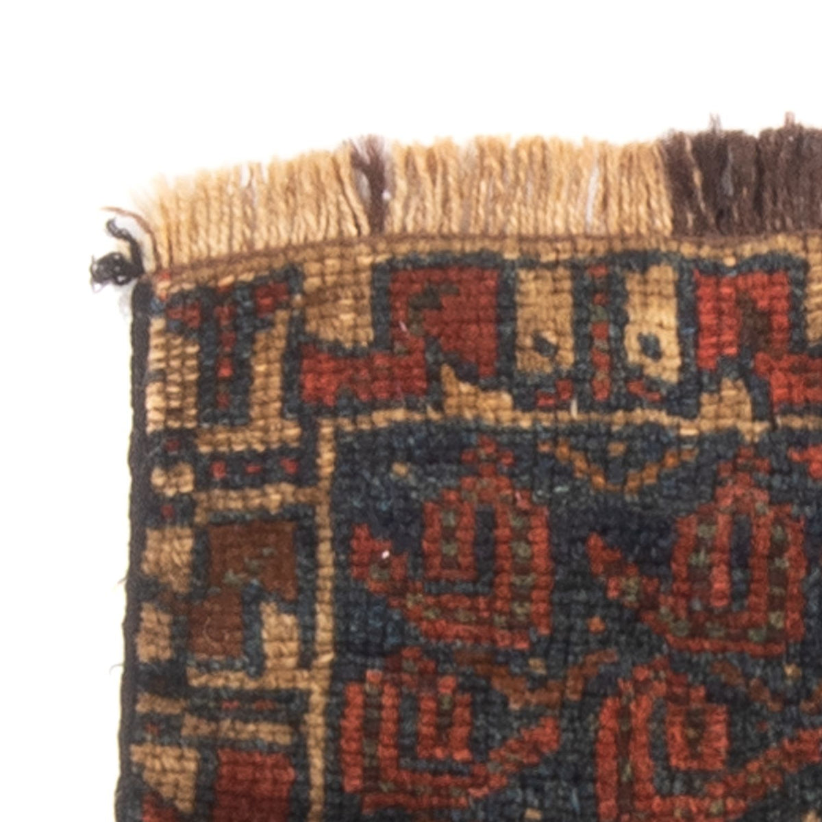 Afghaans tapijt vierkant  - 32 x 20 cm - veelkleurig