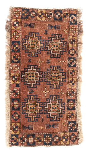 Baluch tapijt - 105 x 60 cm - bruin