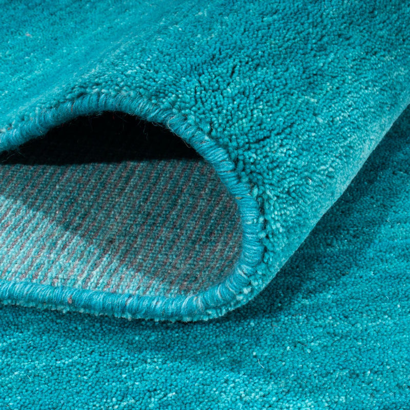 Gabbeh Tapijt - Zacht vierkant  - 200 x 200 cm - turkoois