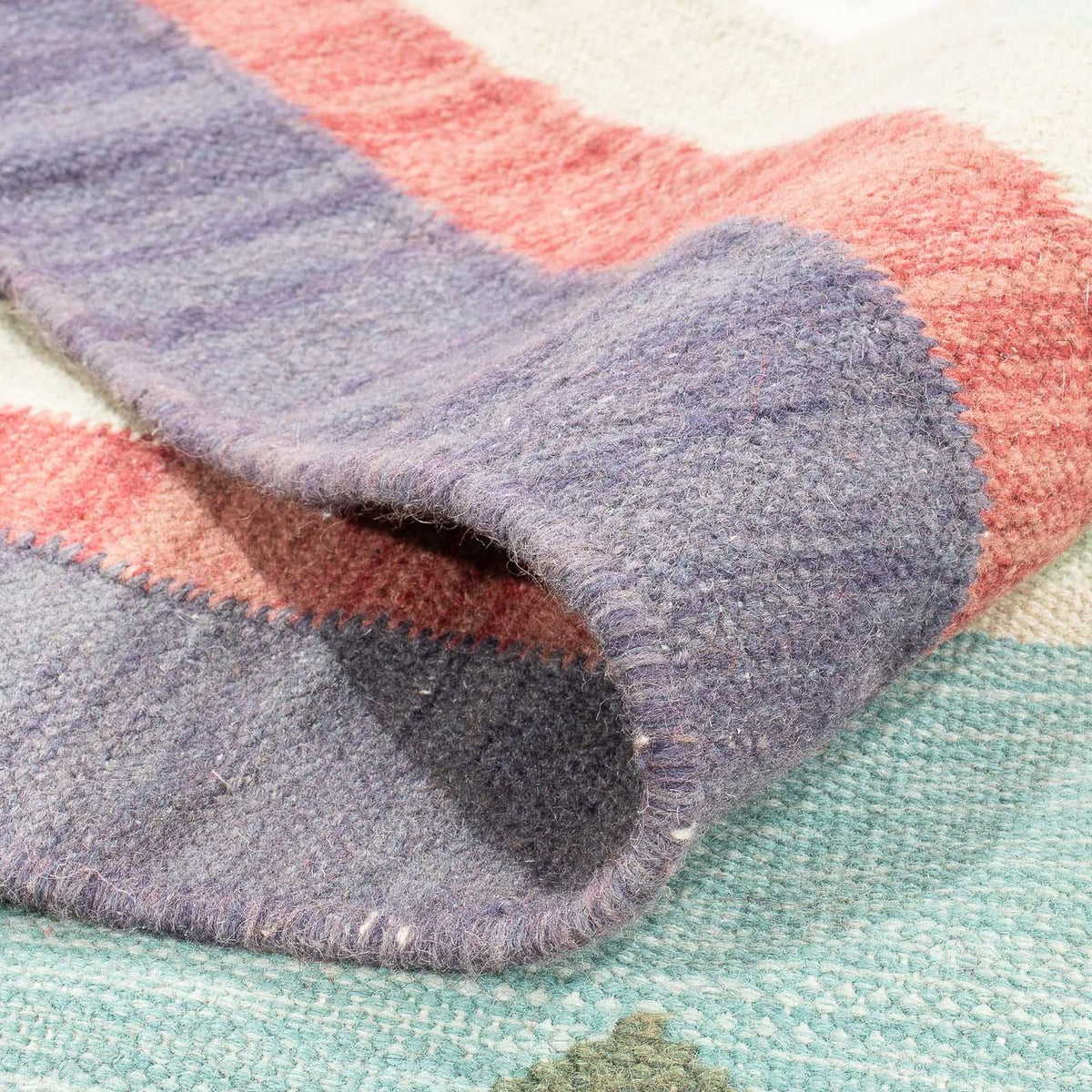 Kelim tapijt - Trendy - 240 x 200 cm - lichtblauw