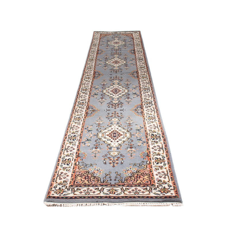 Loper Oosters tapijt - Indus - 400 x 80 cm - lichtblauw
