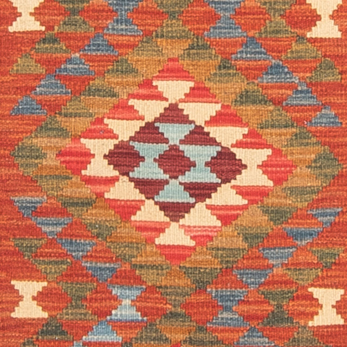 Loper Kelim tapijt - Splash - 300 x 80 cm - veelkleurig