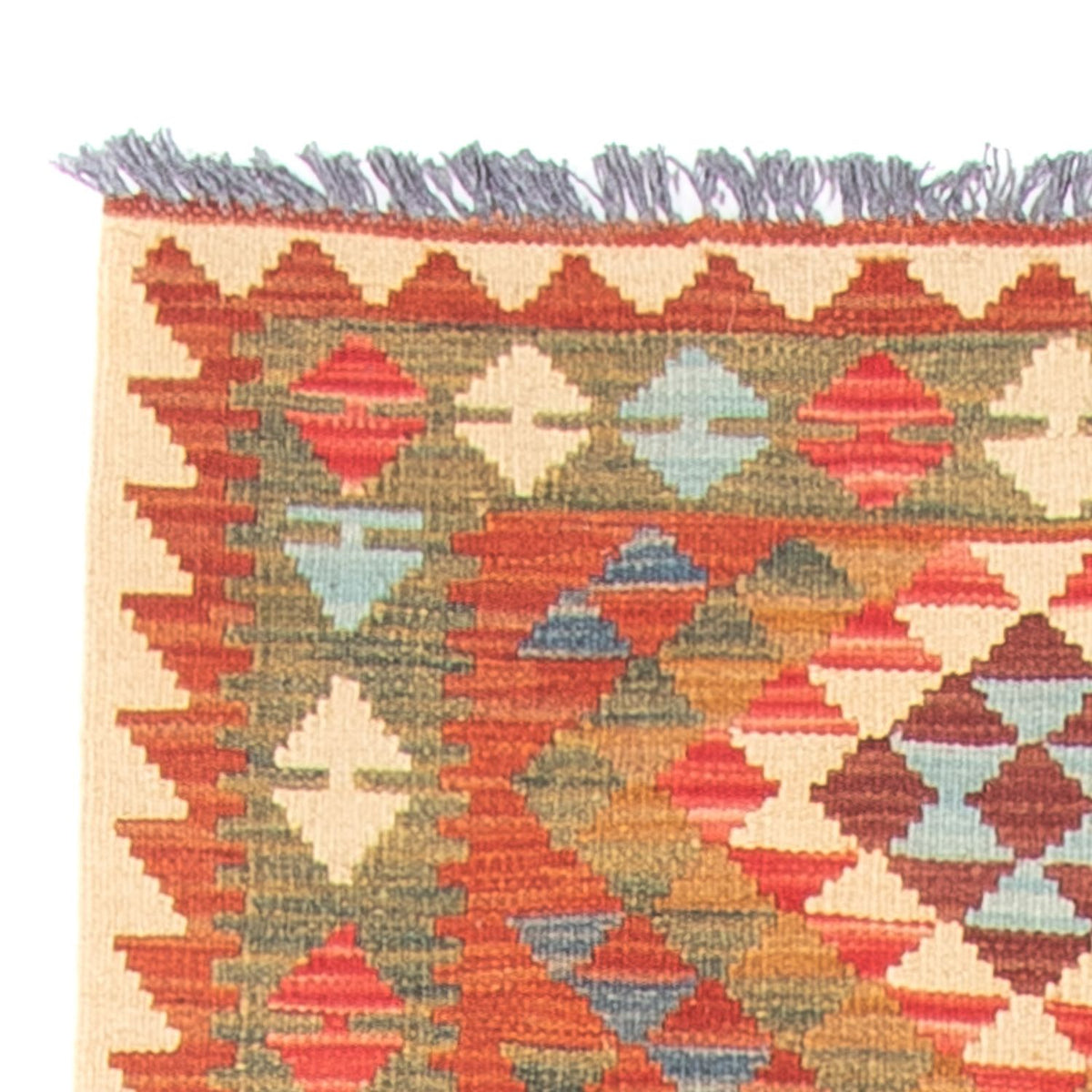 Loper Kelim tapijt - Splash - 300 x 80 cm - veelkleurig