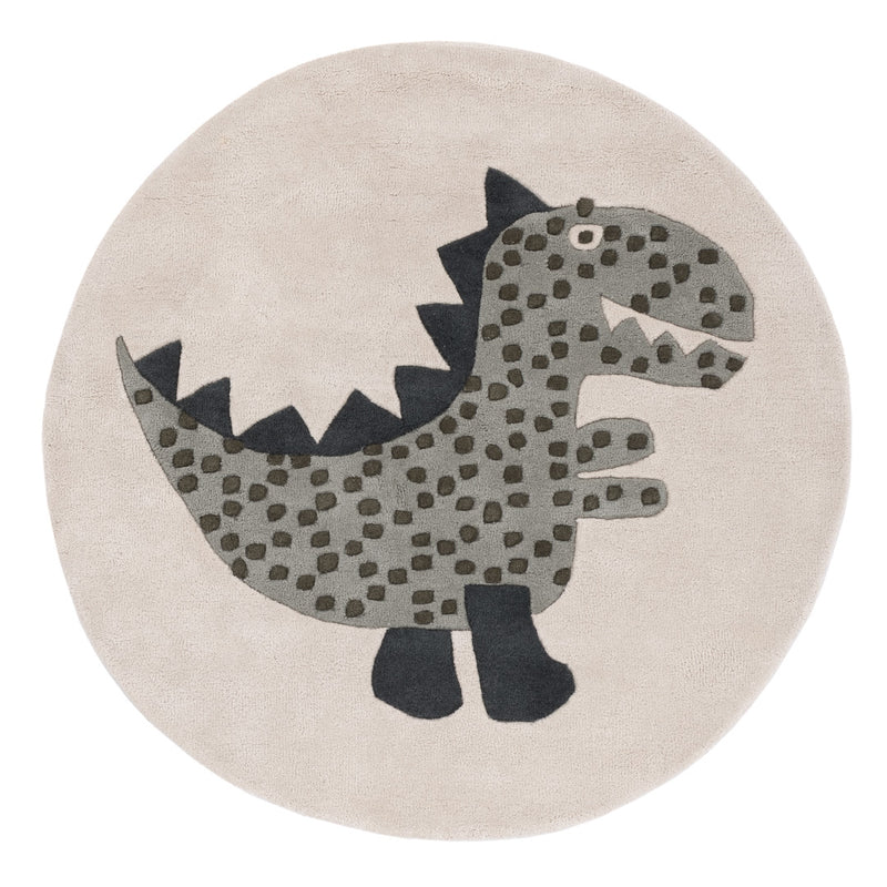 Kinderteppich Dino rund