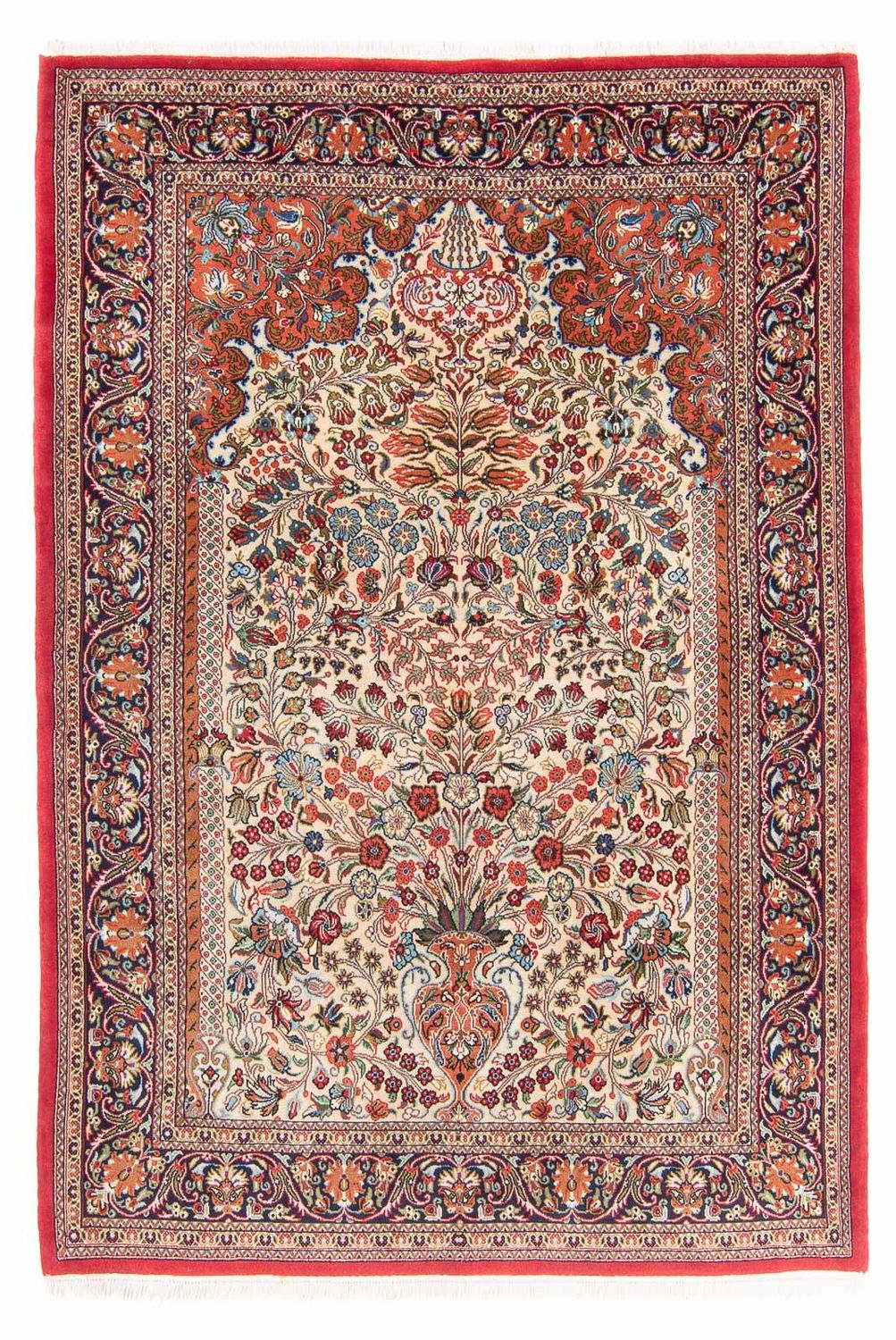 Perzisch tapijt - Ghom - 200 x 137 cm - beige